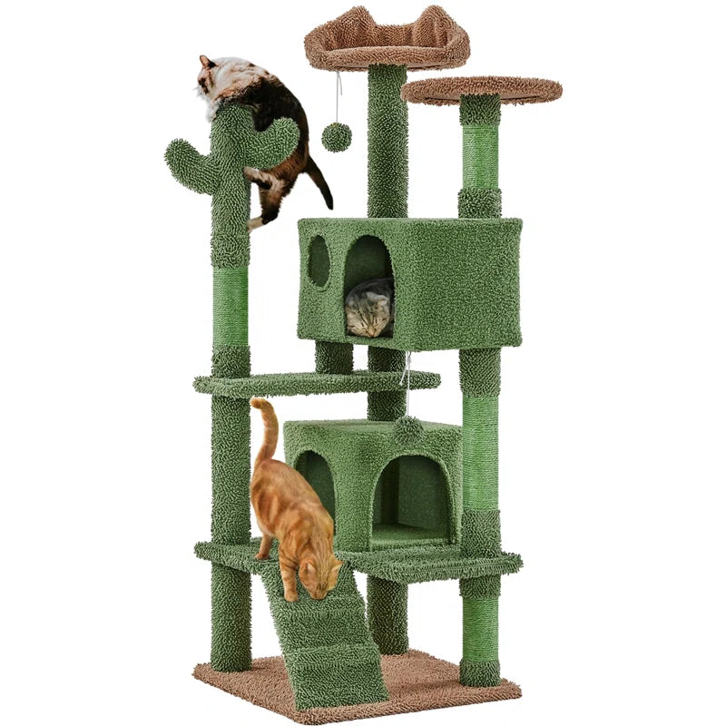 Cleobury 53'' Height Cat Cactus Tree Condo Kitten Tree Tower
