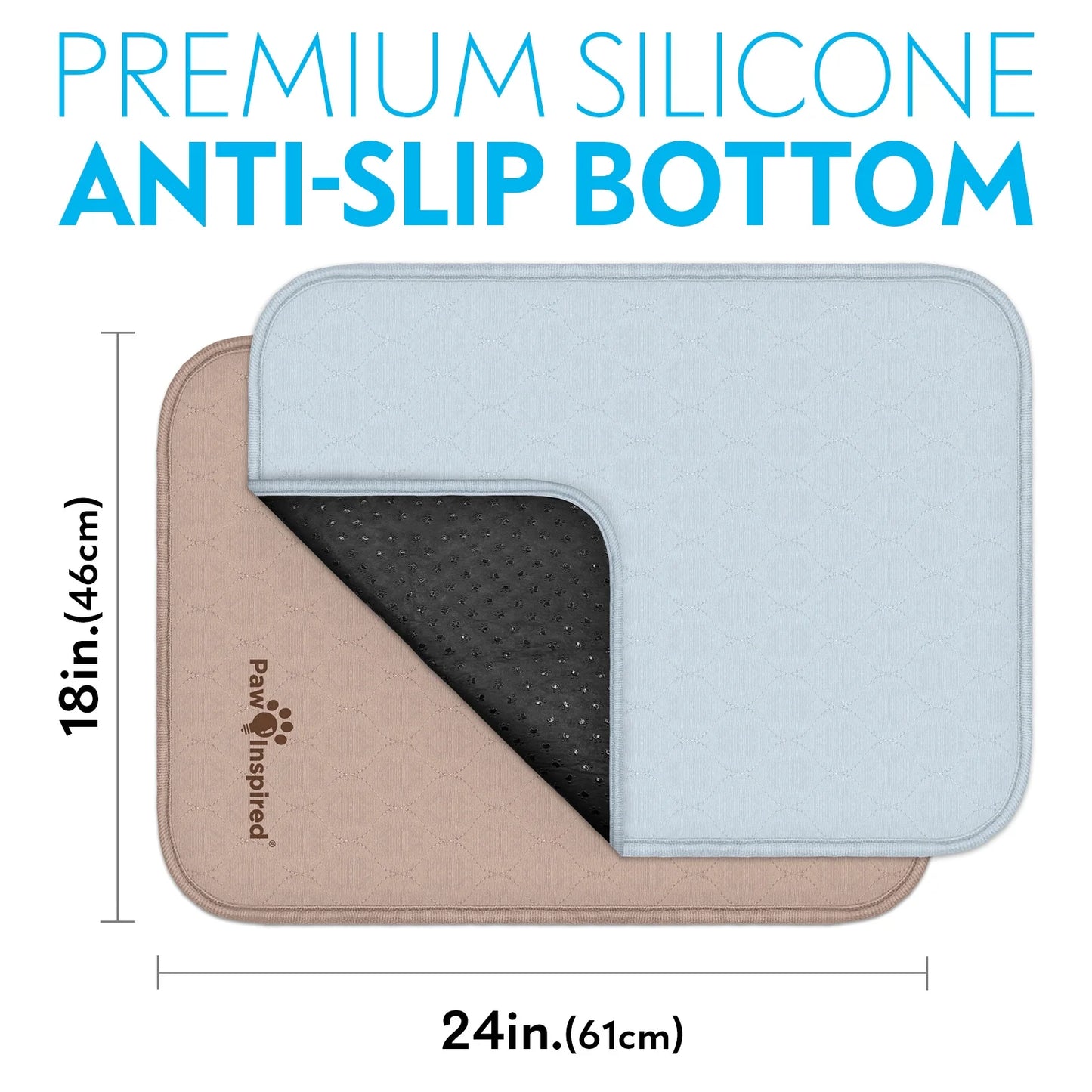 2Ct  Dog Crate Pads Mats Size 35X22” for Use with 36” Kennel and Crate | Washable Waterproof Dog Pee Pads